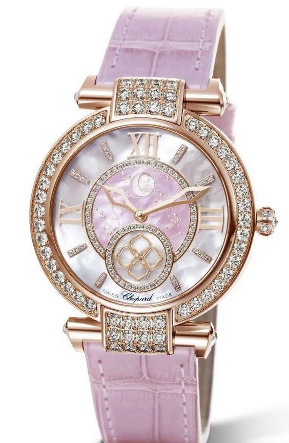 Online replica watches are charming with diamond decorations.