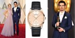 Damien Chazelle Wore The Rose Gold Case Replica Jaeger-LeCoultre Master Grande Ultra Thin Holding Oscar Statuette
