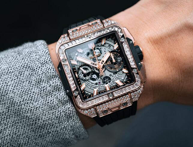 Hands-On: The Swiss High Quality Blinged-Out Hublot Square Bang Unico Replica Watches For Canada